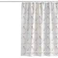 Simple non-perforated printed polyester shower curtain